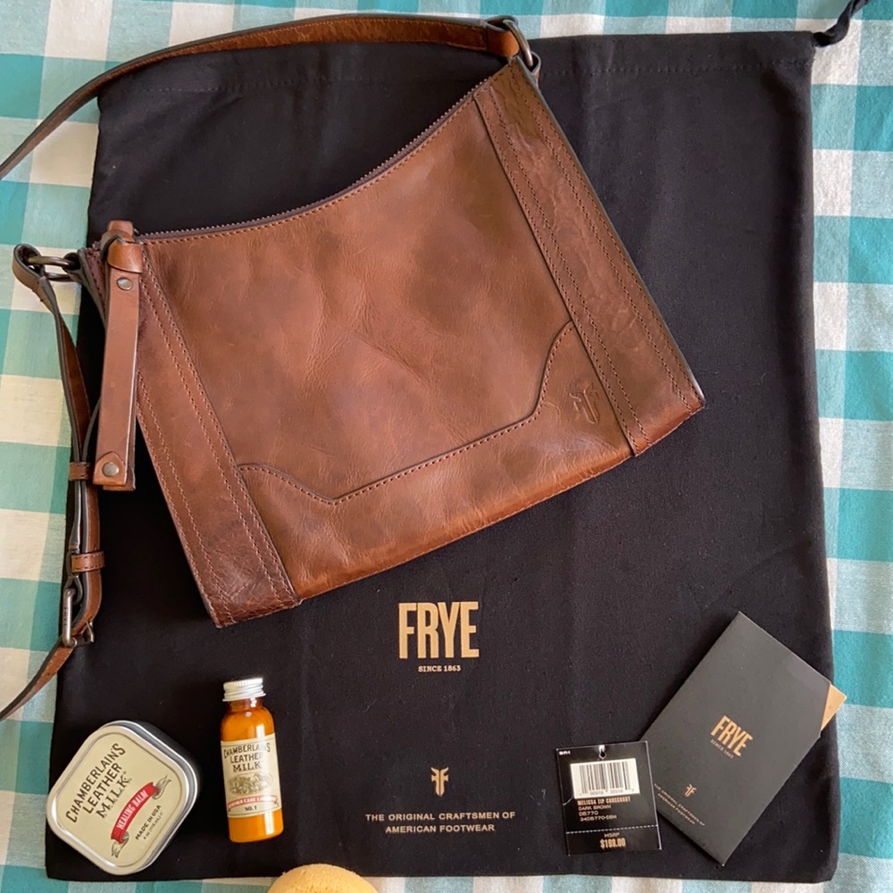 Frye Melissa zip crossbody leather bag